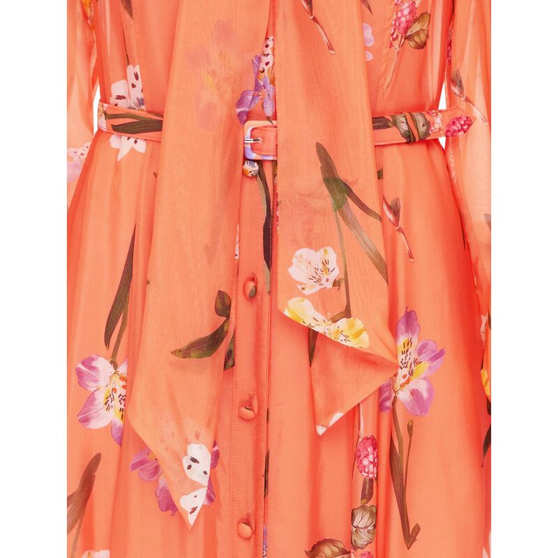 LEO LIN Liliane Tie Neck Midi Dress image number 2